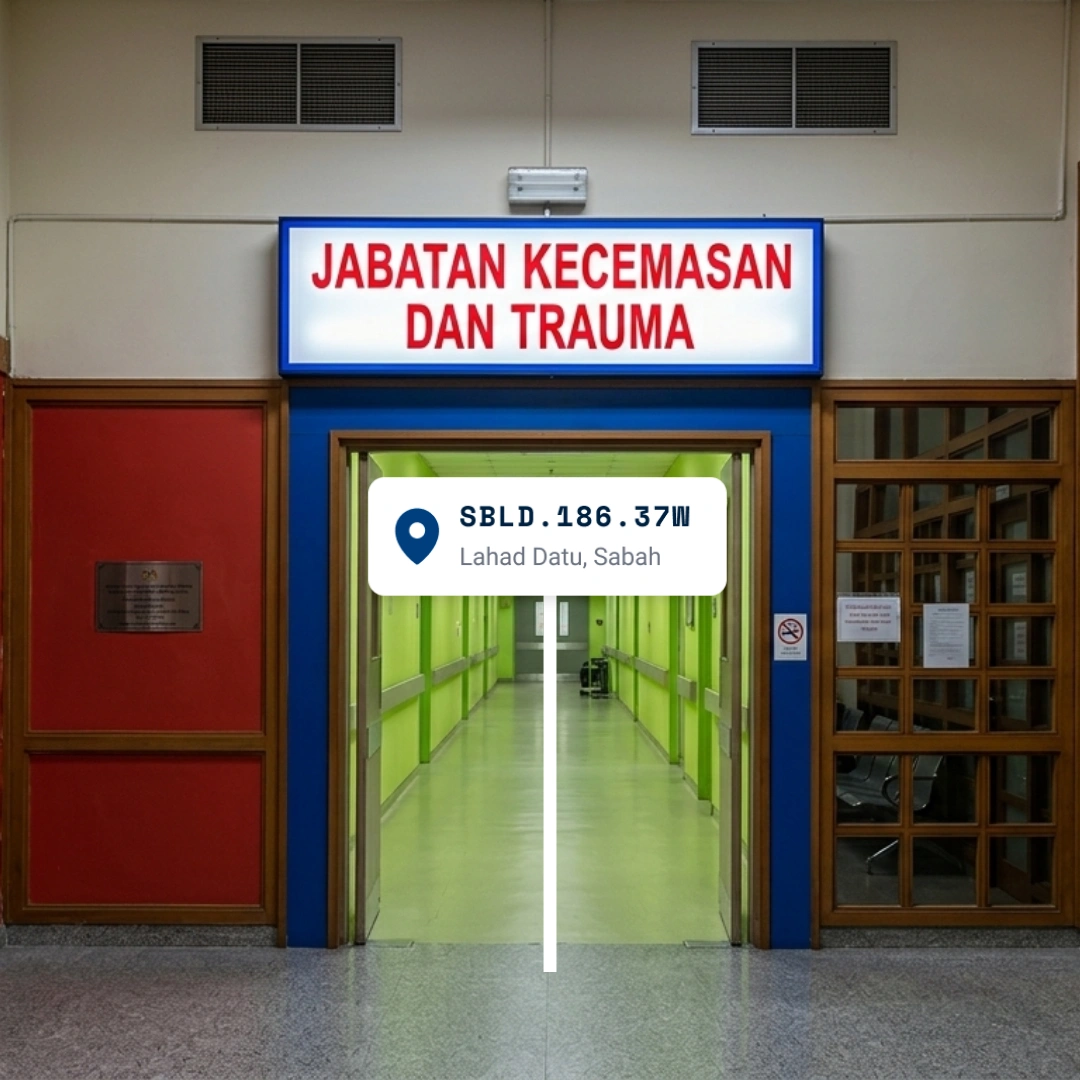 The emergency entrance is not the same as the hospital address