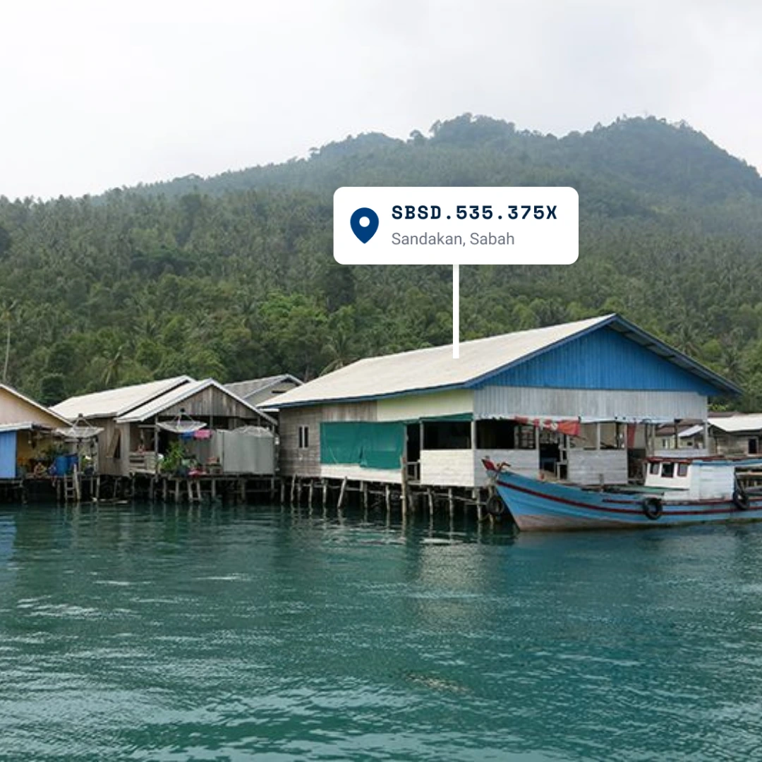 Fishing villages do not fit postal addresses. KodLokasi does.